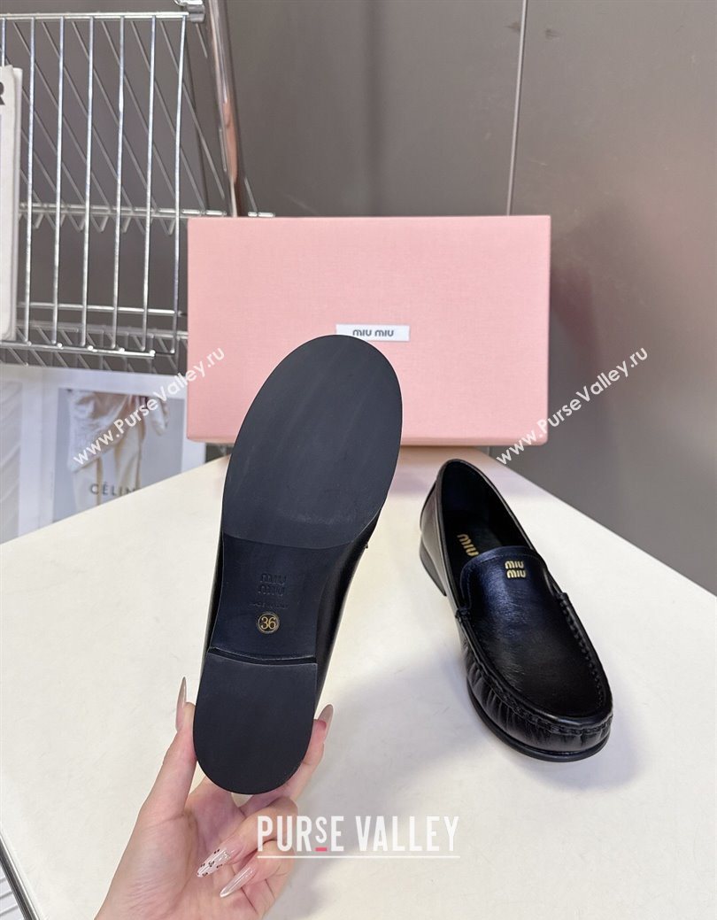 Miu Miu Leather Loafers Black 2025 5D499E (MD-250826004)