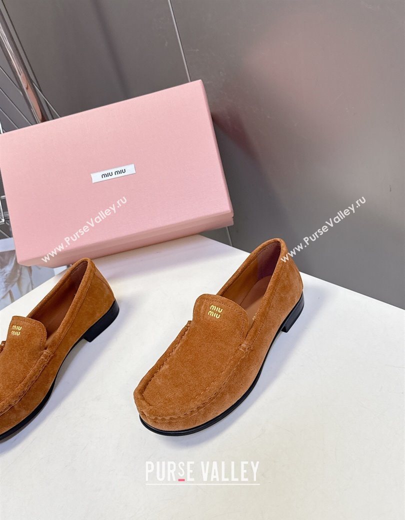 Miu Miu Suede Loafers Light Brown 2025 5D499E (MD-250826006)