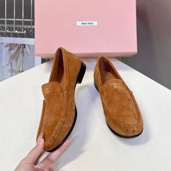 Miu Miu Suede Loafers Light Brown 2025 5D499E (MD-250826006)