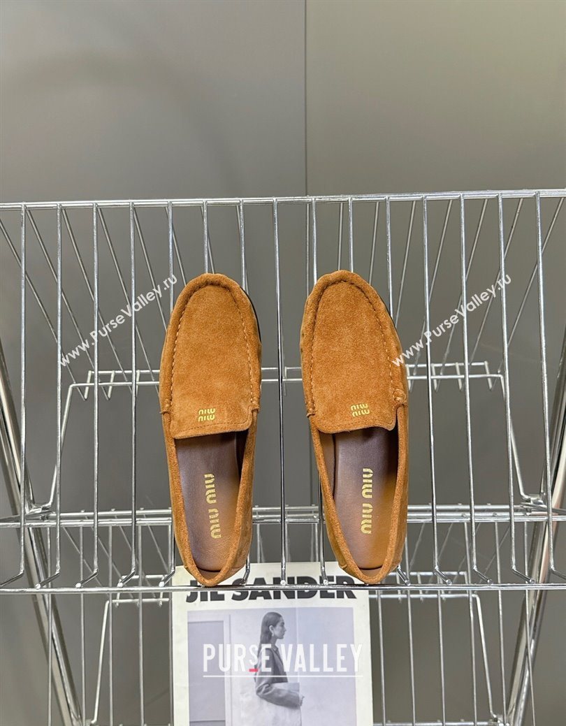 Miu Miu Suede Loafers Light Brown 2025 5D499E (MD-250826006)