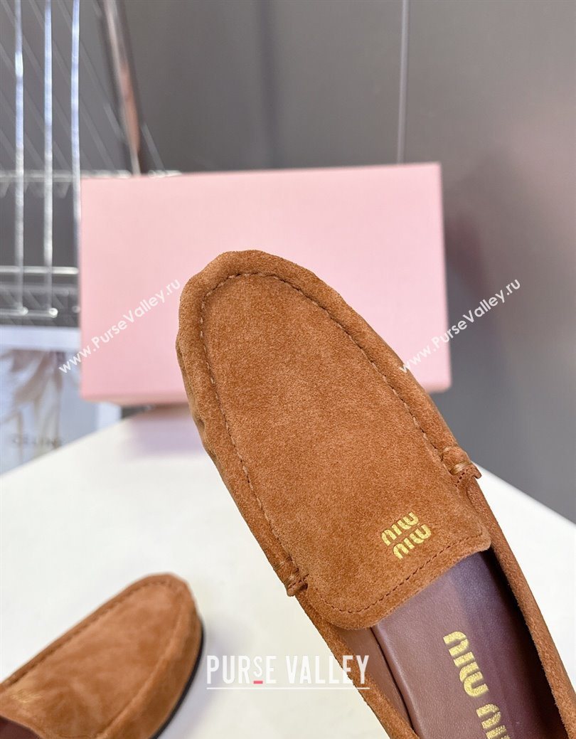 Miu Miu Suede Loafers Light Brown 2025 5D499E (MD-250826006)