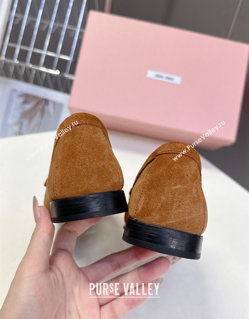 Miu Miu Suede Loafers Light Brown 2025 5D499E (MD-250826006)