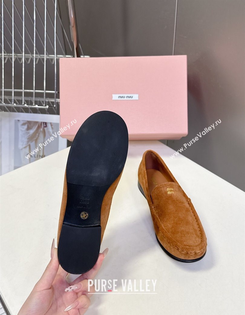 Miu Miu Suede Loafers Light Brown 2025 5D499E (MD-250826006)