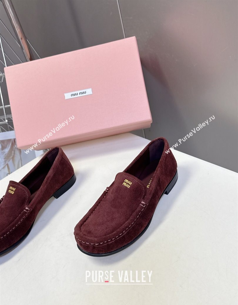 Miu Miu Suede Loafers Dark Brown 2025 5D499E (MD-250826007)