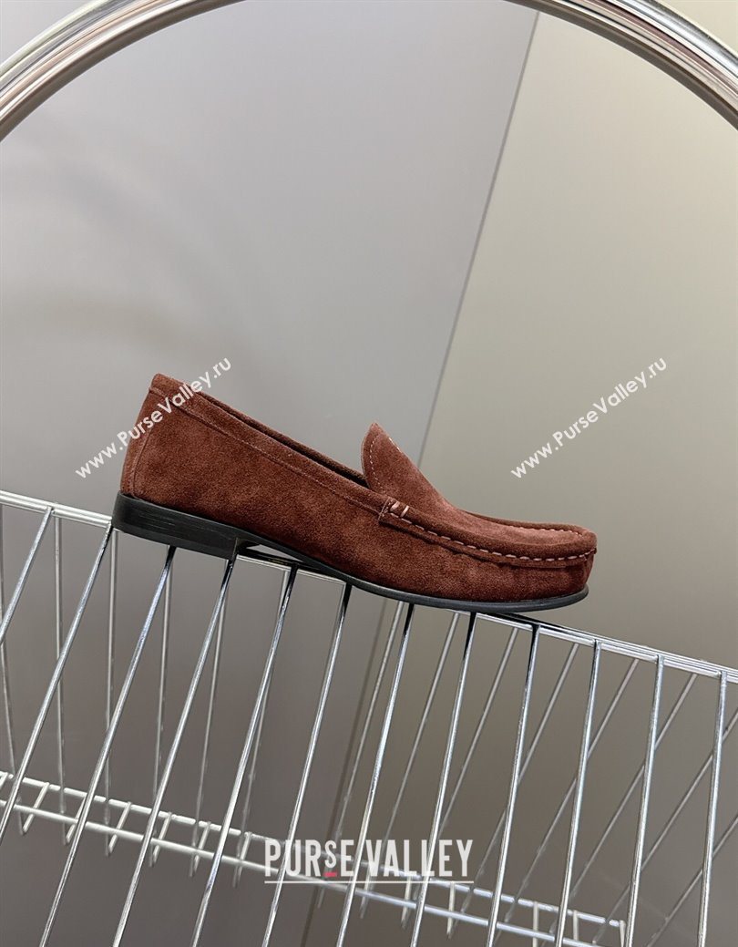 Miu Miu Suede Loafers Dark Brown 2025 5D499E (MD-250826007)