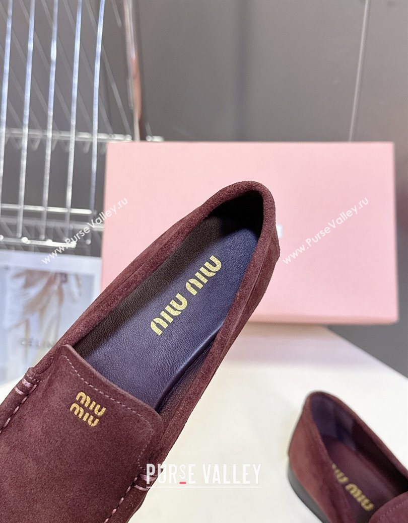 Miu Miu Suede Loafers Dark Brown 2025 5D499E (MD-250826007)