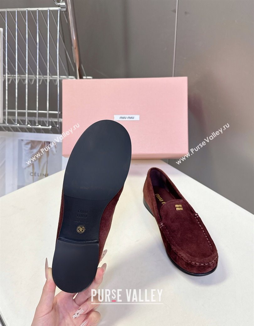 Miu Miu Suede Loafers Dark Brown 2025 5D499E (MD-250826007)