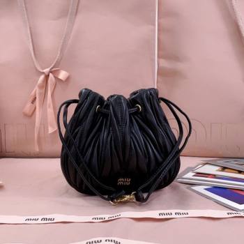 Miu Miu Matelasse Nappa Leather Pouch Black 2025 5ND022 (JD-250926002)