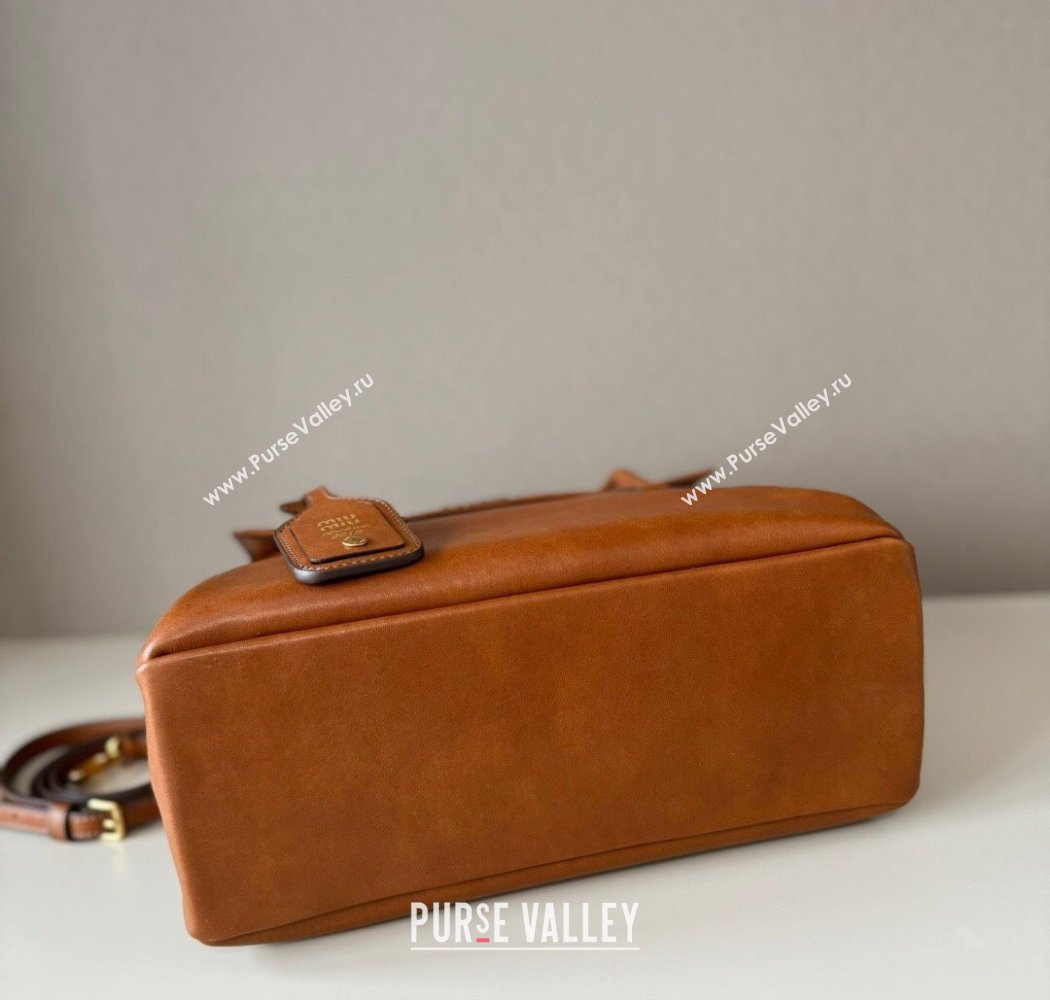 Miu Miu Solitaire leather bag Brown 2025 5BA302 (nana-250926013)