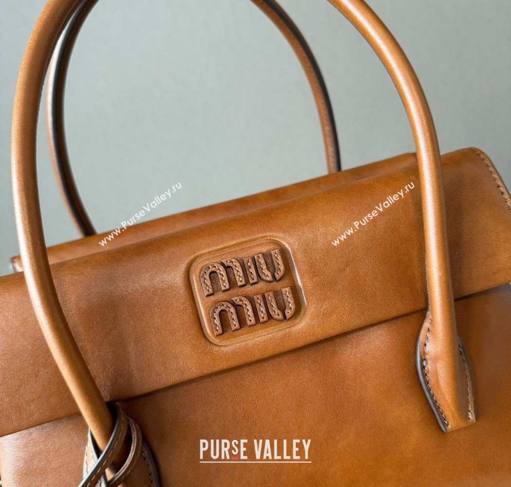 Miu Miu Solitaire leather bag Brown 2025 5BA302 (nana-250926013)