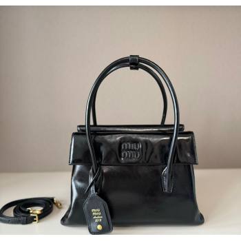 Miu Miu Solitaire leather bag Black 2025 5BA302 (nana-250926015)