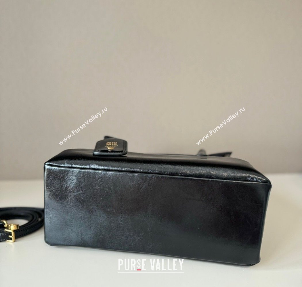 Miu Miu Solitaire leather bag Black 2025 5BA302 (nana-250926015)