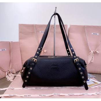 Miu Miu Lambskin Leather Shoulder Bag Black 2025 5BC190 (JD-250926019)