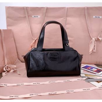 Miu Miu Leather Top-Handle Bag Black 2025 5BB182 (JD-250926007)