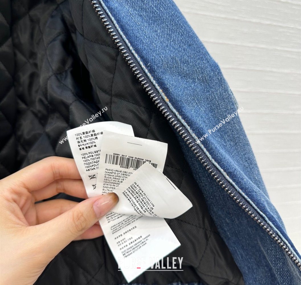Miu Miu Denim Jacket with Cotton Padded Blue 2025 MM101421 (QI-251014049)