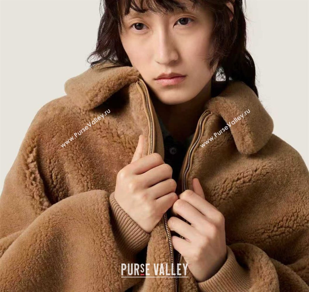 Miu Miu Furry acket Brown 2025 MM101424 (QI-251014057)