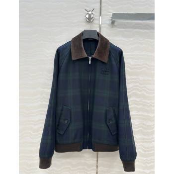 Miu Miu Plaid Jacket Blue/Green 2025 MM101413 (QI-251014030)