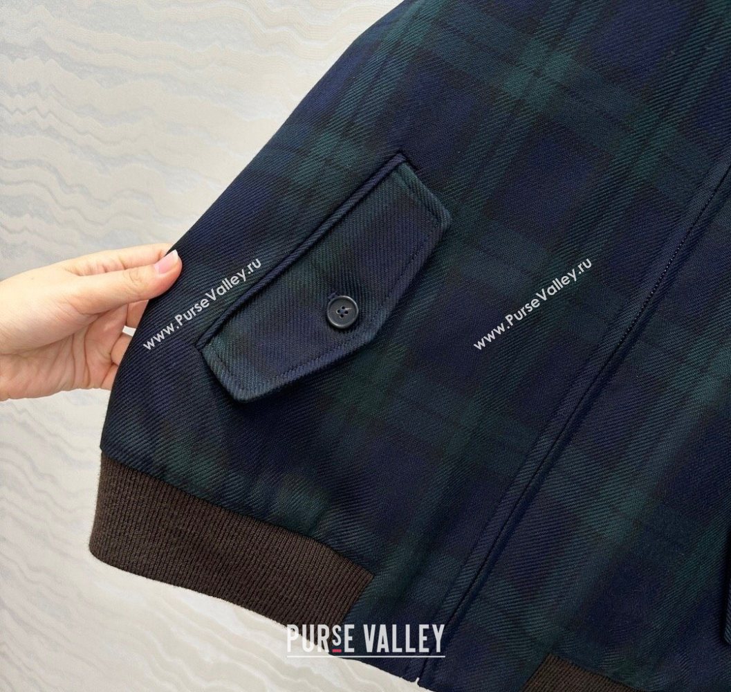 Miu Miu Plaid Jacket Blue/Green 2025 MM101413 (QI-251014030)