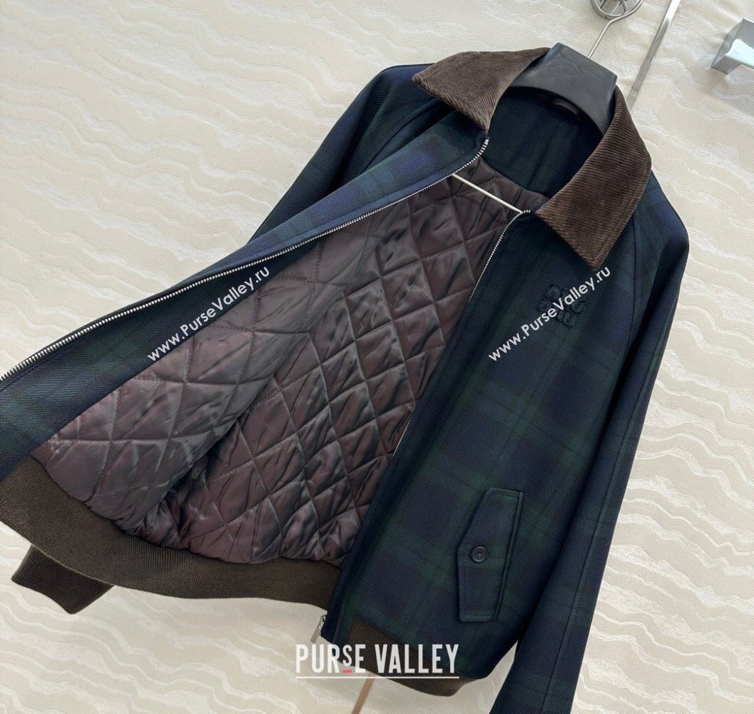 Miu Miu Plaid Jacket Blue/Green 2025 MM101413 (QI-251014030)