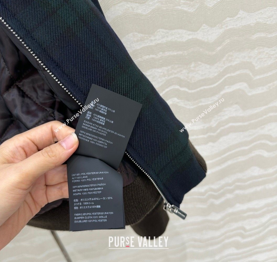 Miu Miu Plaid Jacket Blue/Green 2025 MM101413 (QI-251014030)