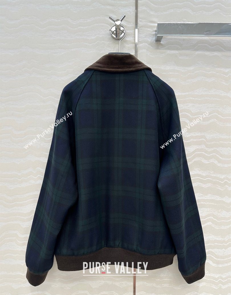 Miu Miu Plaid Jacket Blue/Green 2025 MM101413 (QI-251014030)