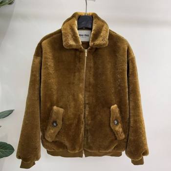 Miu Miu Furry acket Brown 2025 MM101424 (QI-251014057)