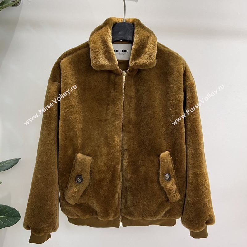 Miu Miu Furry acket Brown 2025 MM101424 (QI-251014057)