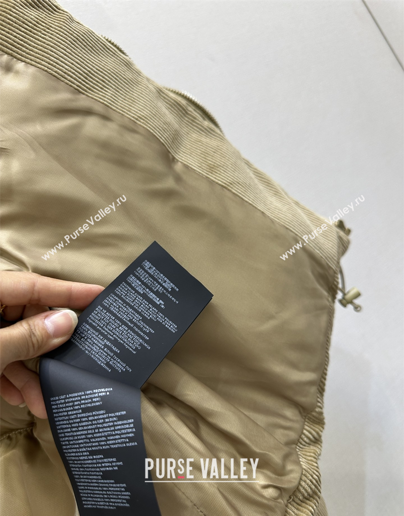 Miu Miu Corduroy Down Jacket Beige 2025 MIU0903025 (QI-251014045)