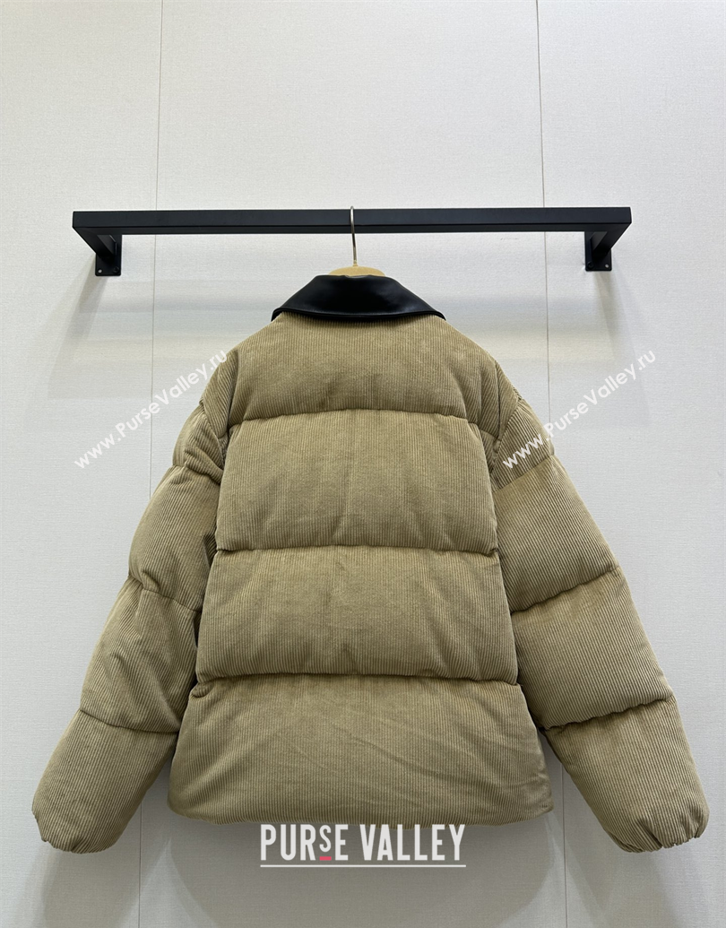 Miu Miu Corduroy Down Jacket Beige 2025 MIU0903025 (QI-251014045)