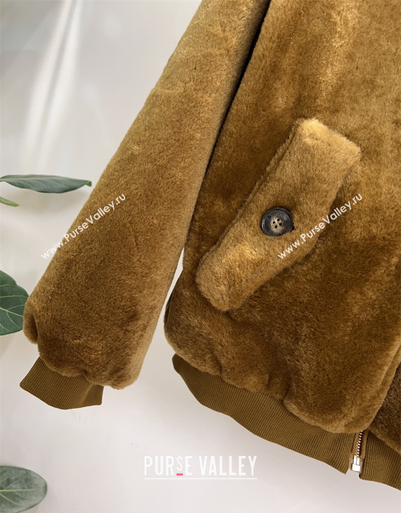 Miu Miu Furry acket Brown 2025 MM101424 (QI-251014057)