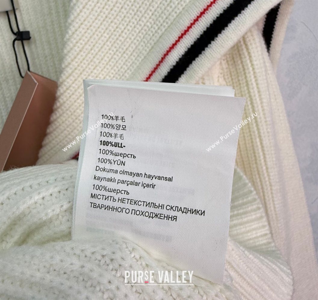 Miu Miu Wool Cardigan White/Grey 2025 MM101418 (QI-251014041)