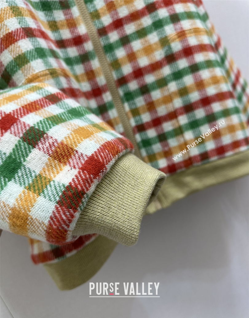 Miu Miu Wool Blend Plaid Jacket with Lining Multicolor 2025 MM101402 (QI-251014005)