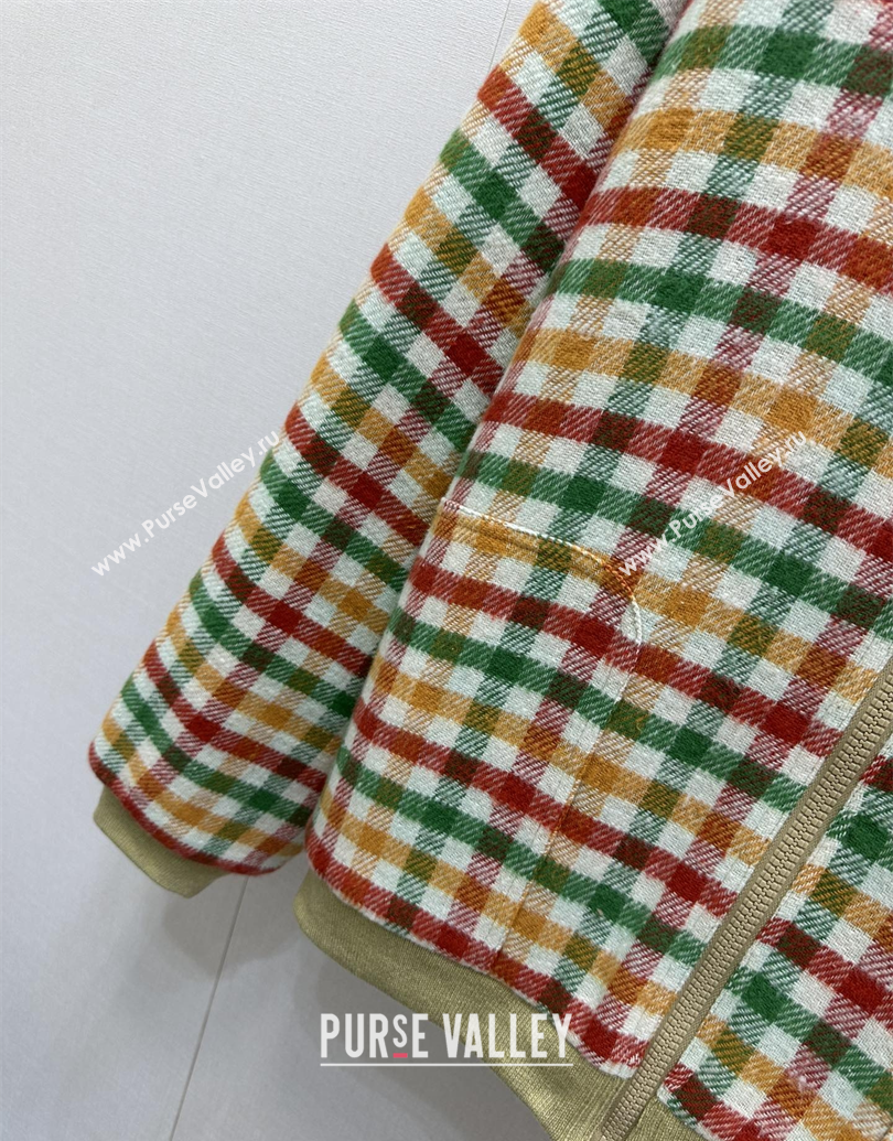 Miu Miu Wool Blend Plaid Jacket with Lining Multicolor 2025 MM101402 (QI-251014005)