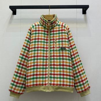 Miu Miu Wool Blend Plaid Jacket with Lining Multicolor 2025 MM101402 (QI-251014005)
