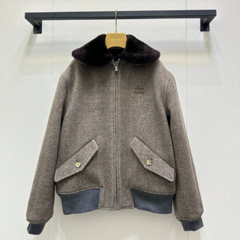 Miu Miu Wool Jacket Grey2 2025 MM101410 (QI-251014024)