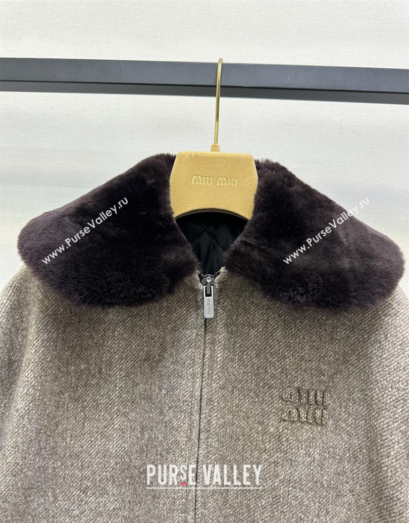 Miu Miu Wool Jacket Grey2 2025 MM101410 (QI-251014024)