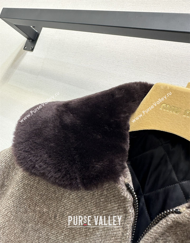 Miu Miu Wool Jacket Grey2 2025 MM101410 (QI-251014024)