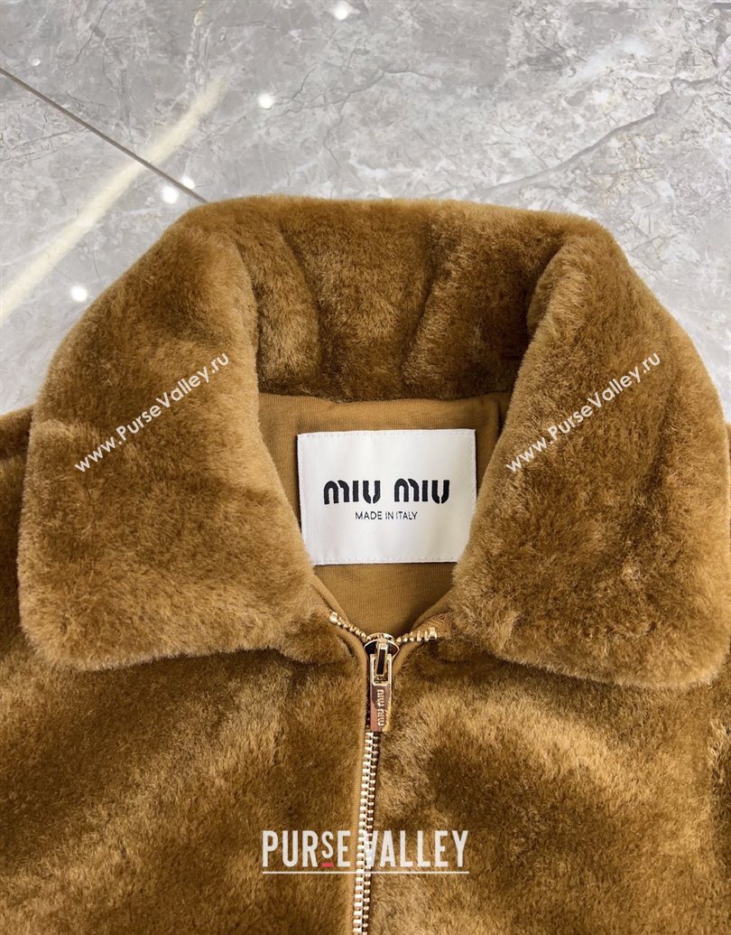 Miu Miu Furry acket Brown 2025 MM101424 (QI-251014057)