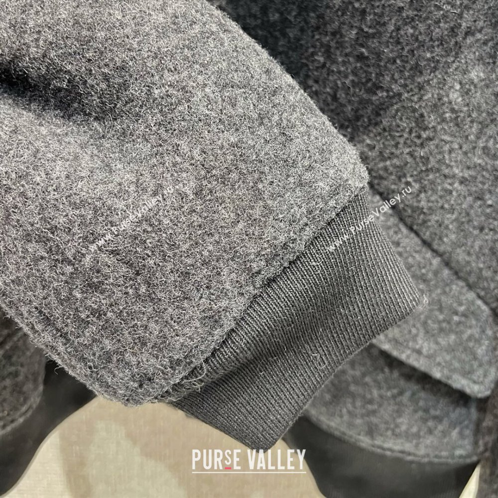 Miu Miu Wool Jacket Dark Grey 2025 MM101410 (QI-251014023)