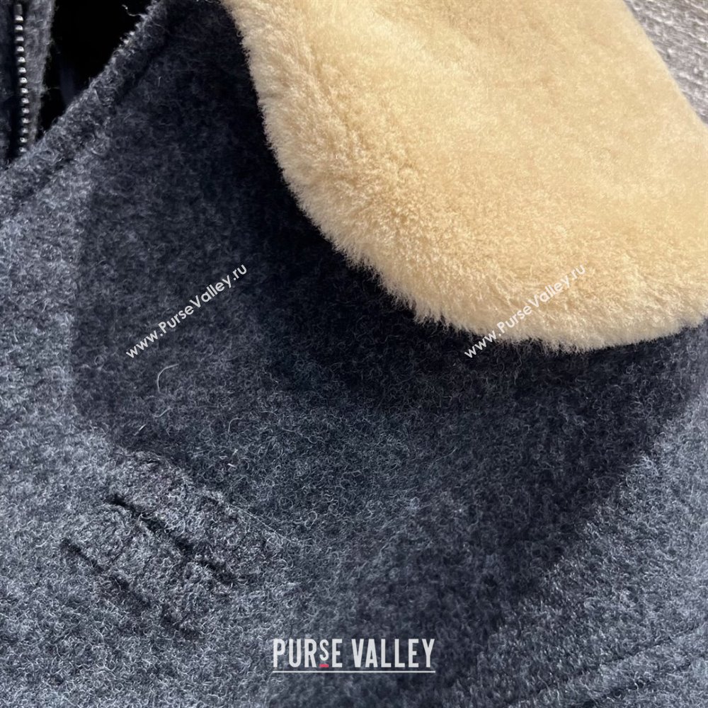 Miu Miu Wool Jacket Dark Grey 2025 MM101410 (QI-251014023)