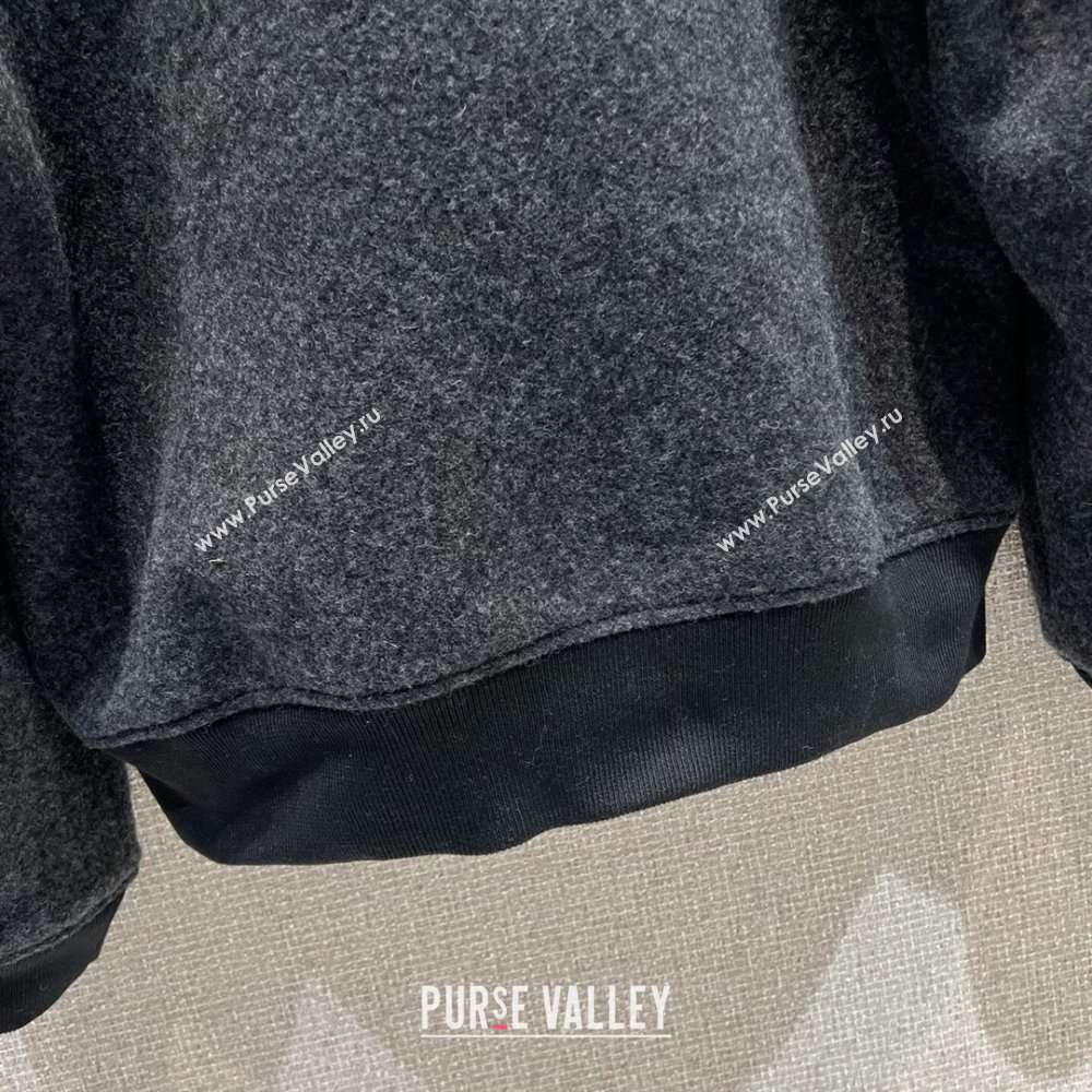 Miu Miu Wool Jacket Dark Grey 2025 MM101410 (QI-251014023)