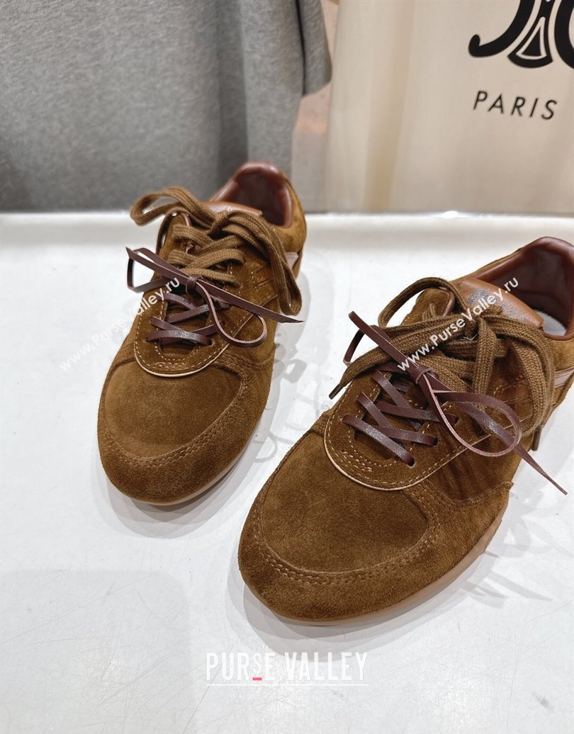 Miu Miu Gymnasium Sneakers in Suede Leather Brown2 2025 1024 (MD-251024084)