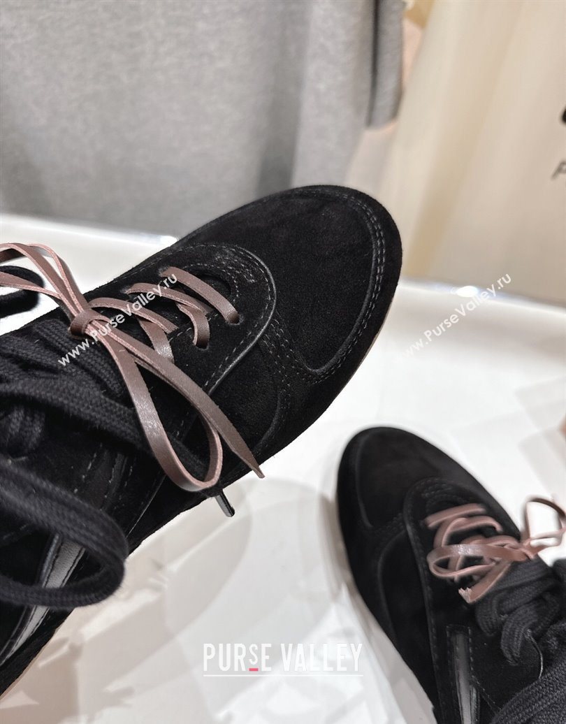 Miu Miu Gymnasium Sneakers in Suede Leather Black 2025 1024 (MD-251024085)