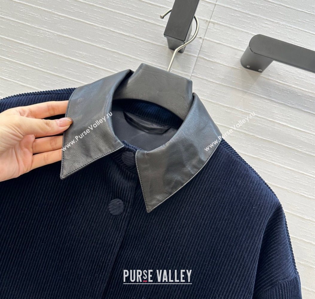 Miu Miu Corduroy Jacket Blue 2025 M110530 (QI-251105030)