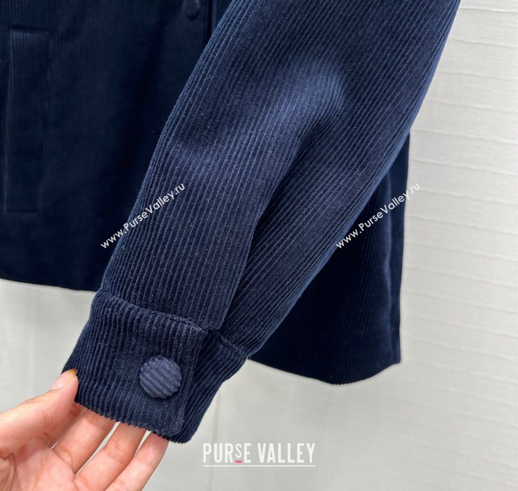 Miu Miu Corduroy Jacket Blue 2025 M110530 (QI-251105030)