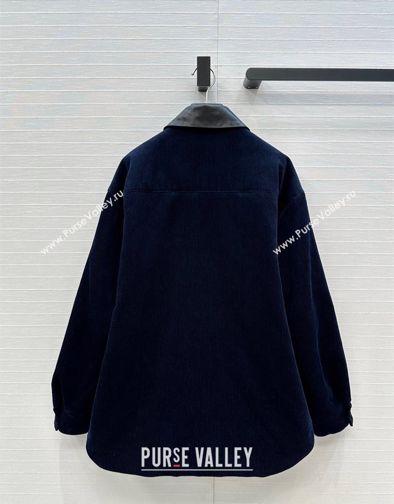 Miu Miu Corduroy Jacket Blue 2025 M110530 (QI-251105030)
