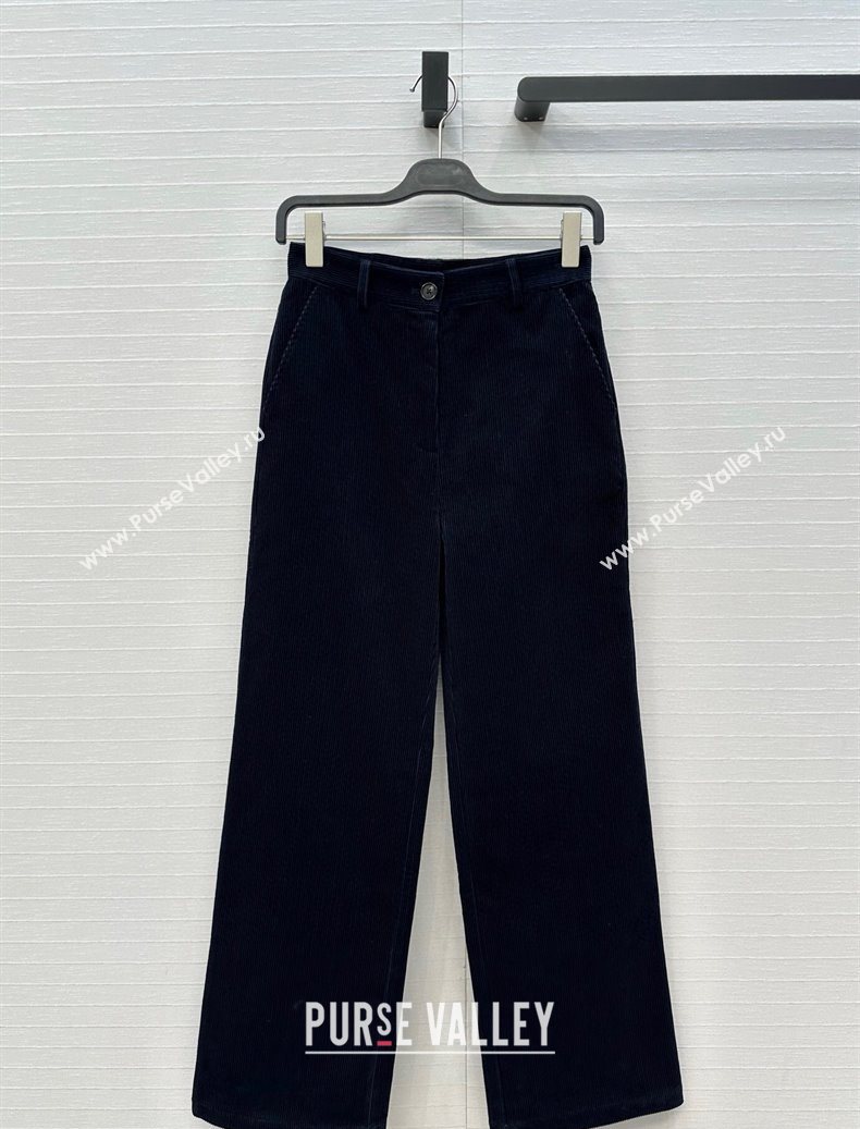 Miu Miu Corduroy Pants Blue 2025 M110531 (QI-251105031)
