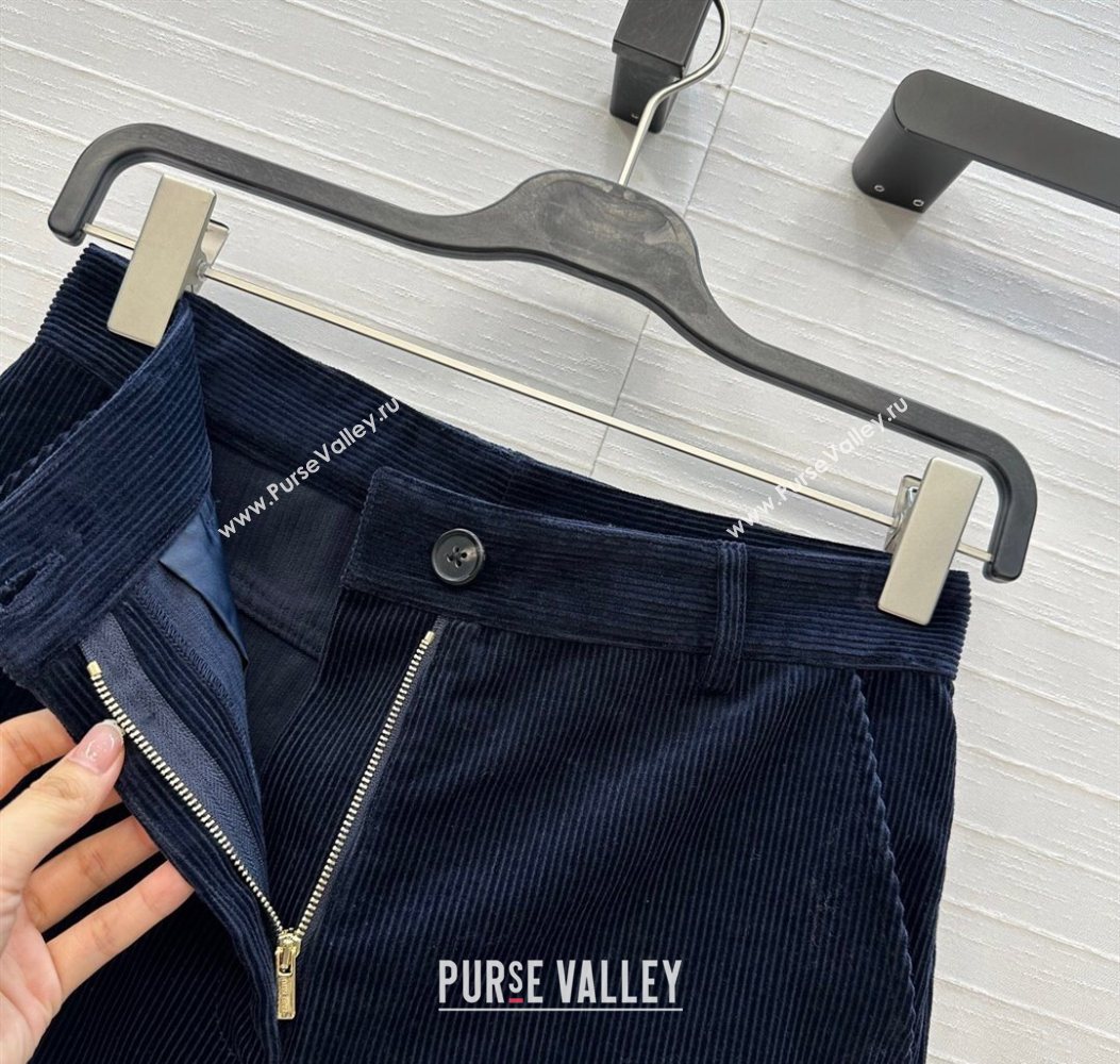 Miu Miu Corduroy Pants Blue 2025 M110531 (QI-251105031)