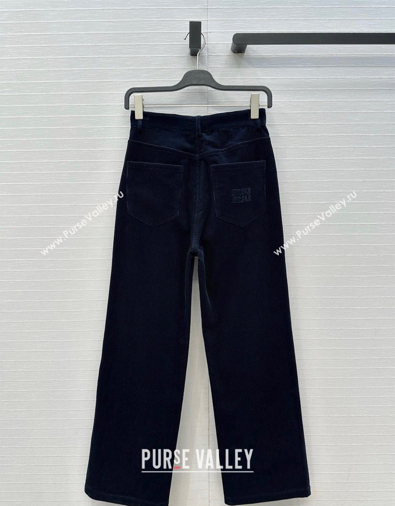 Miu Miu Corduroy Pants Blue 2025 M110531 (QI-251105031)