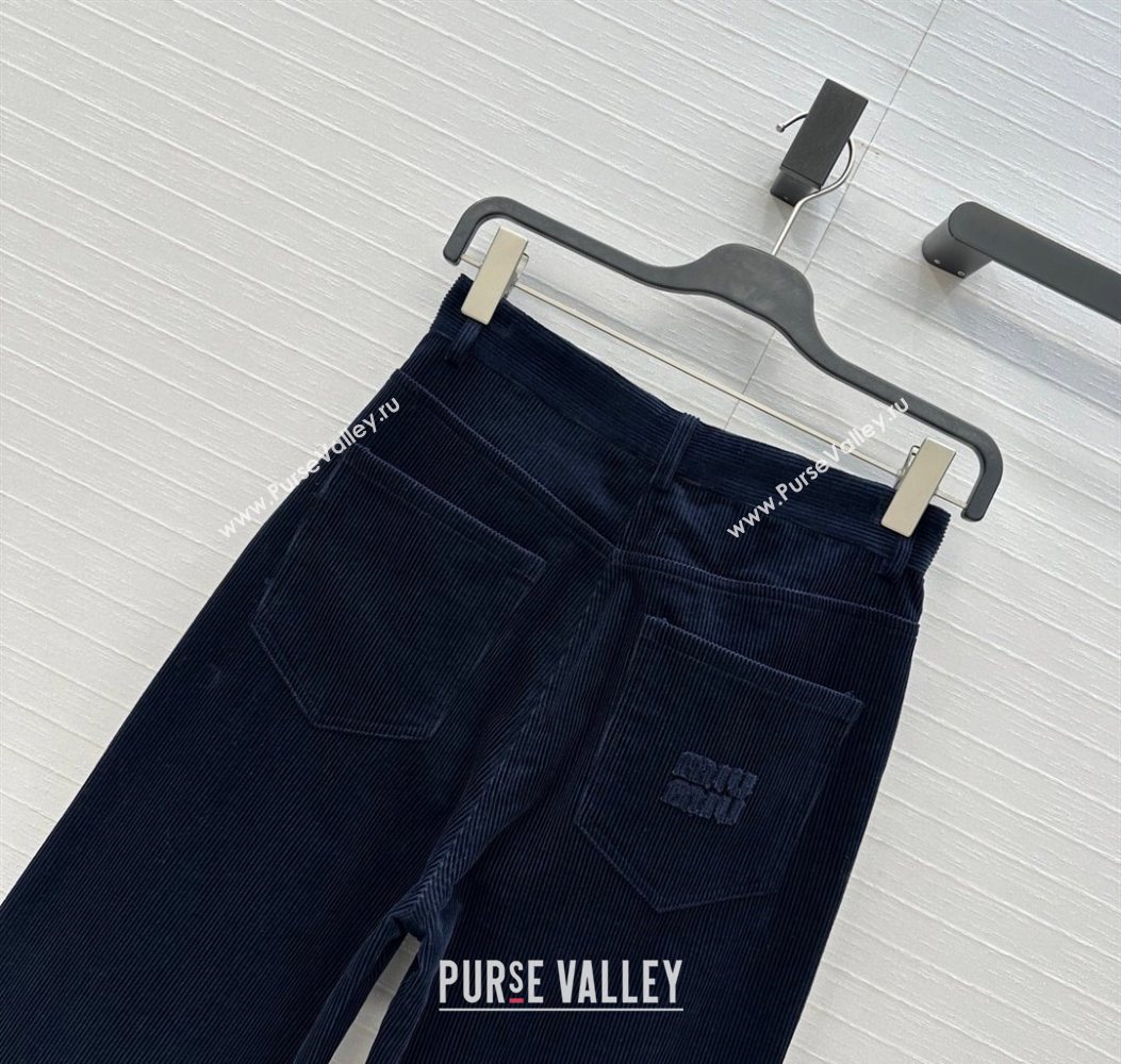 Miu Miu Corduroy Pants Blue 2025 M110531 (QI-251105031)